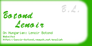 botond lenoir business card